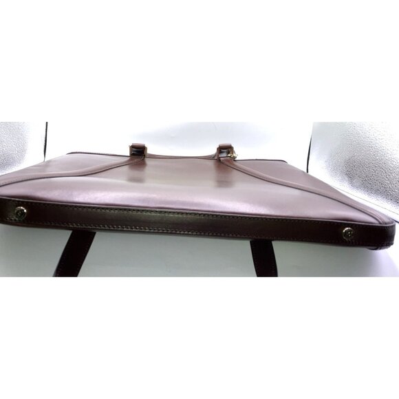 XL Ermengildo Zegna Brown Messenger Briefcase Travel Bag Plus Key Chain Fob - Picture 14 of 14